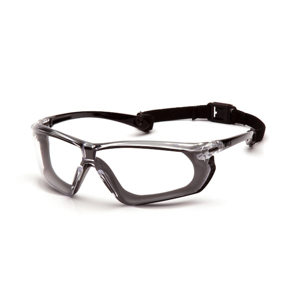 Pyramex Crossovr, Safety Glasses, Anti-Fog & Anti-Scratch, I/O Mirror Lens, Black/Gray Frame SBG10680DT - main